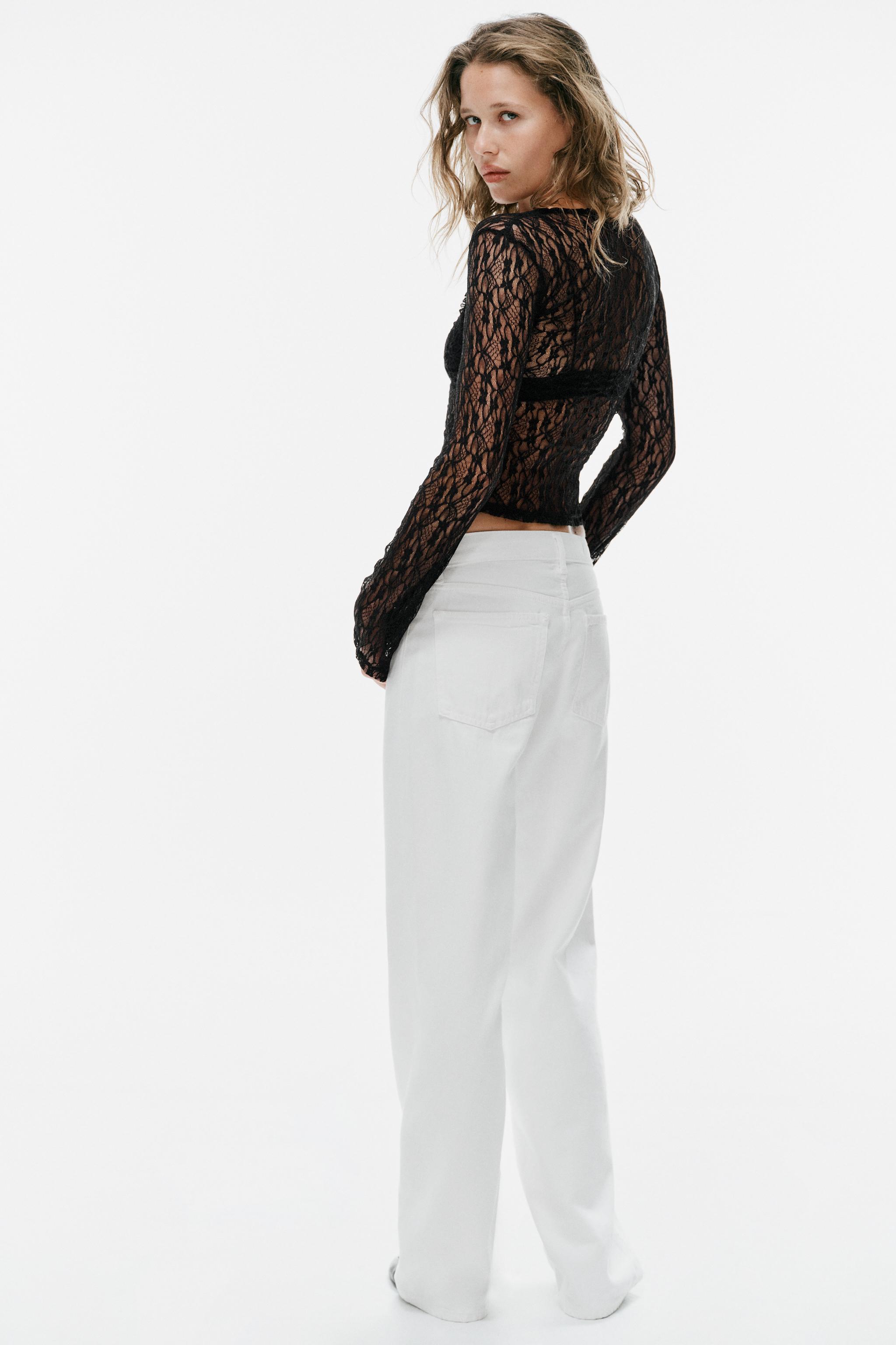 BELL-SLEEVE LACE TOP